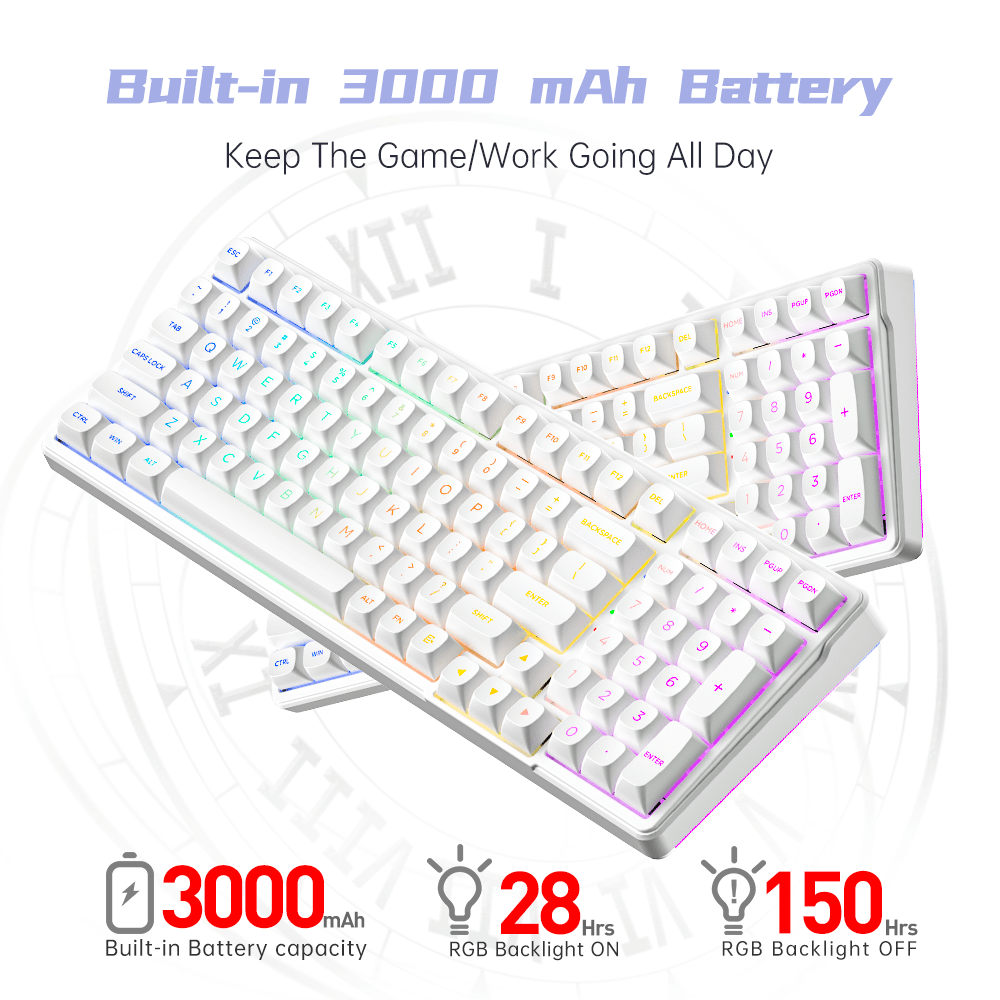 FURYCUBE Wired Gaming Keyboard with Rainbow Backlighting, Portable Black Design, Suitable for Office Use - 99 Keys, External Computer Keyboard, Ergonomic Design, Multimedia Knob, Spherical Keycaps, Suitable for Gamers and Office Workers