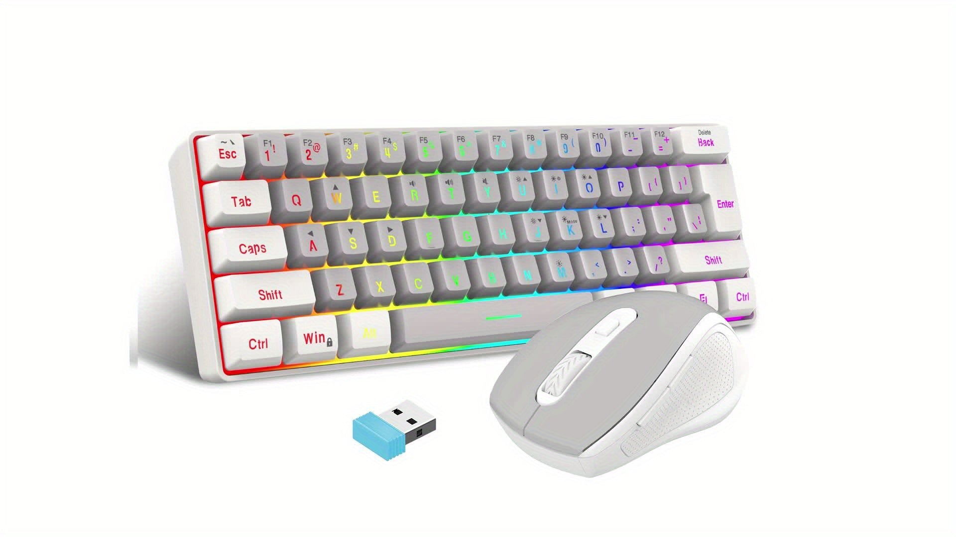 Snpurdiri'S 60% Wireless Gaming Keyboard Features RGB Lighting And Comes with a 2.4G Wireless Mouse. It Includes a Compact Mechanical Touch Keyboard with an Ergonomic Design And Is Rechargeable